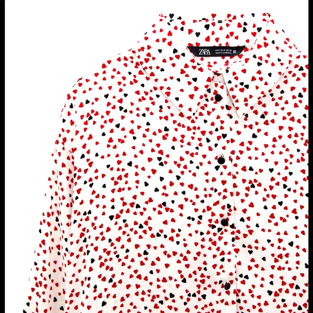 Zara Heart Print Shirt